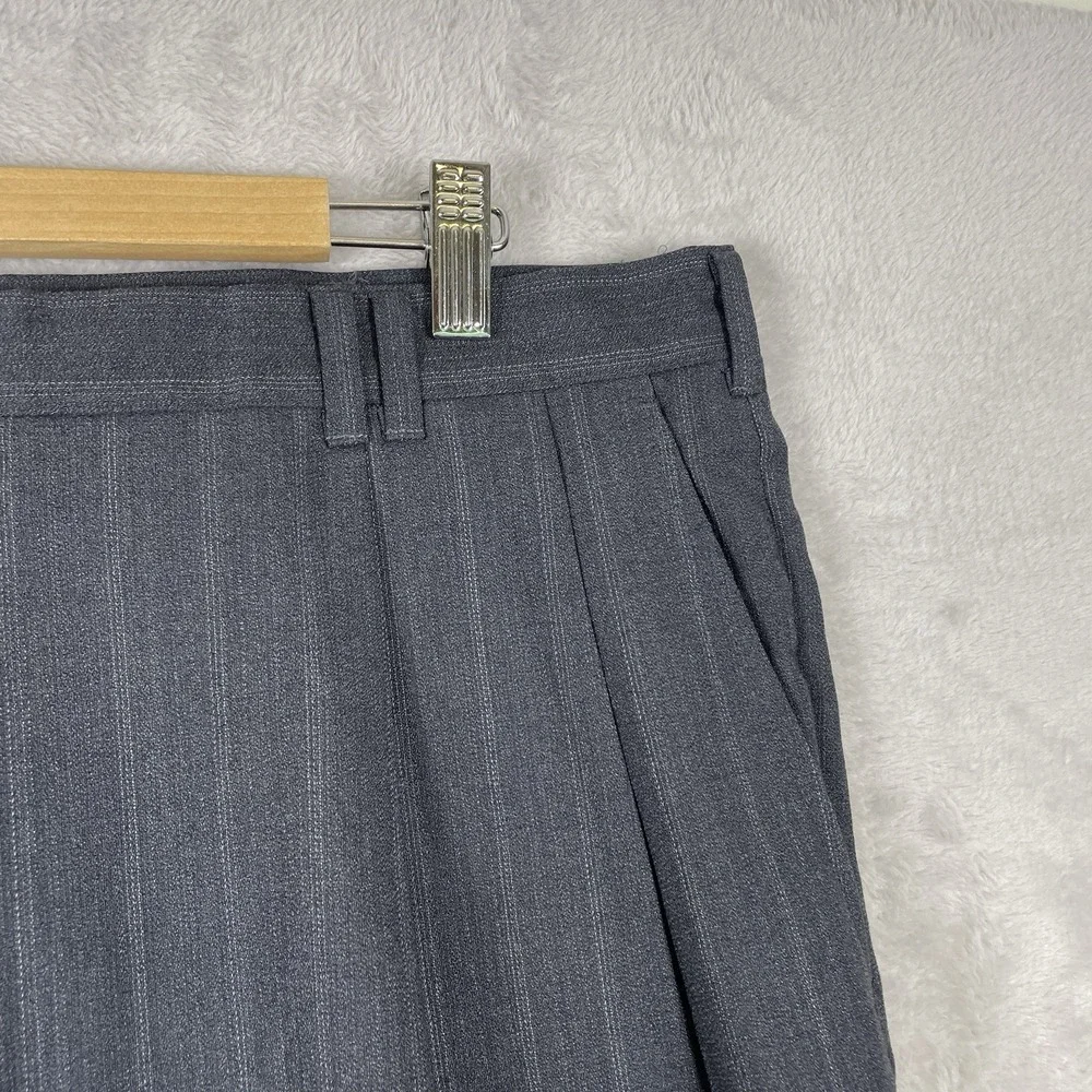 Vtg 50s Style Drop Loop Pleated Slacks Pants Mens 38x29 Striped Rockabilly 70s